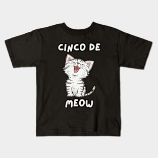 Cinco De Meow Kids T-Shirt